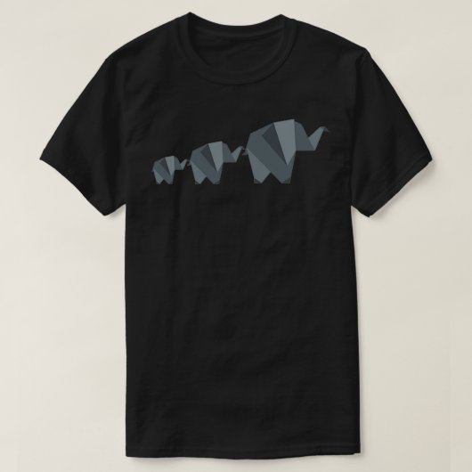 T-shirt Famille d'éléphants en liberté (Design devant)
