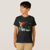 T-shirt Famille D'Éléphants Whimsical Dans La Forêt Et Le (Devant entier)