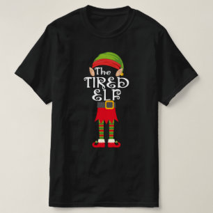 T-shirt famille d'elfes fatiguée qui correspond à noël