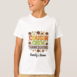T-shirt Famille d'équipages Cousin personnalisée Thanksgiv