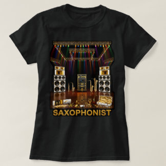 T-shirt Famille des Saxophones : Soprano Alto Ténor Baryto