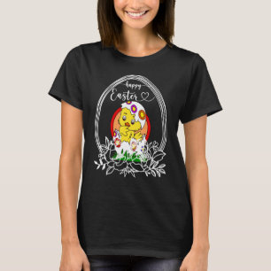 T-shirt Famille D'Oeufs Floraux De Poule Mignonne Matching