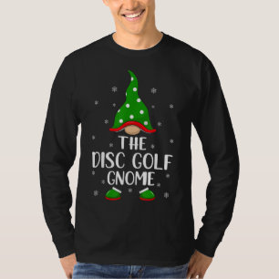 T-shirt Famille Drôle Matching The Disk Golf Gnome Christm