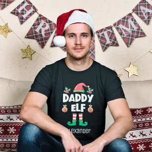 T-shirt Famille elf papa correspondant nom de la tenue de 