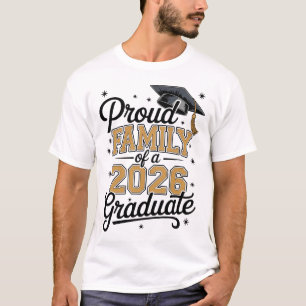 T-shirt Famille fière d'une promotion de diplômés d'or 202