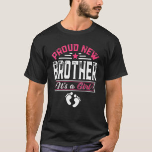 T-shirt Famille Fière Nouveau Frère C'est une fille Révéle
