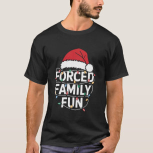 T-shirt Famille Forcée Amusant Sarcastique Noël Drôle Homm