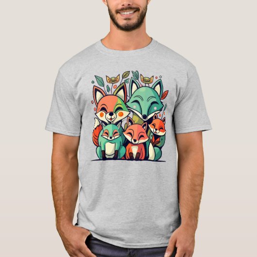 T-shirt famille fox (Devant)