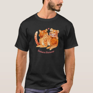 T-shirt Famille Frères et Soeurs Soeur Pour Toujours Coeur