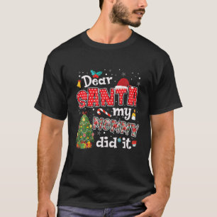 T-shirt Famille Funny Pajama Noël Cher Père Noël Ma maman