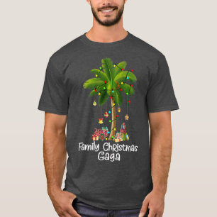 T-shirt Famille Gaga Noël Xmas Cocotier clair Tropical