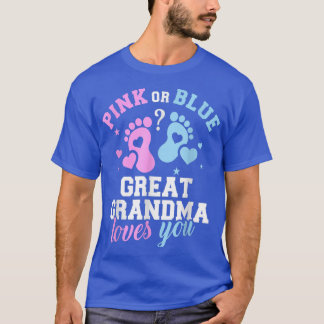 T-shirt Famille Genre Révéler Grand-mère Vous Aimez