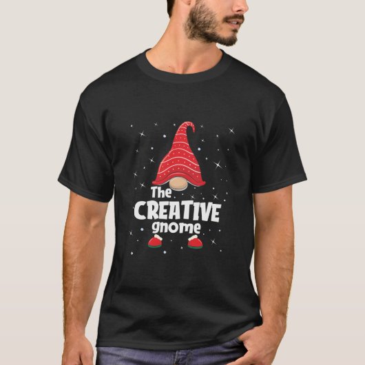 T-shirt Famille Gnome Créative Correspondant Noël Gif Drôl (Devant)