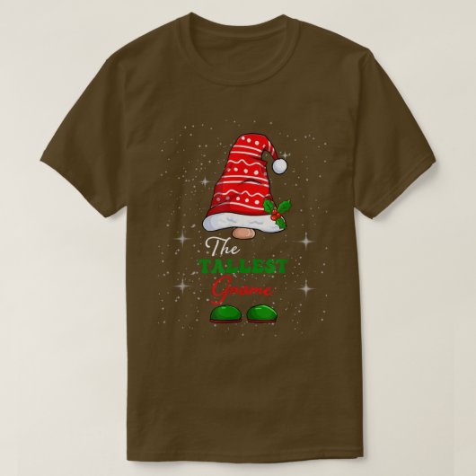 T-shirt Famille Gnome la plus haute correspondant Noël Fun (Design devant)