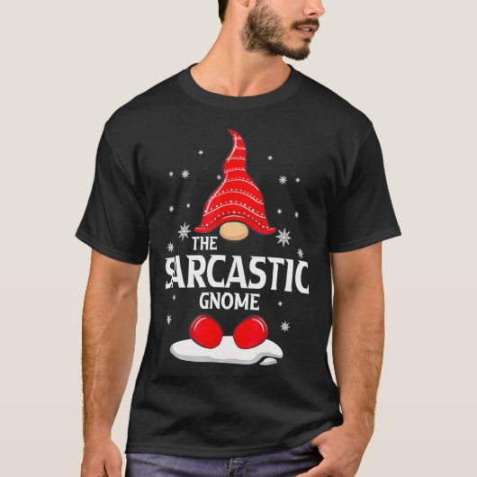 T-shirt Famille Gnome Sarcastique Correspondant Noël Gi dr (Devant)