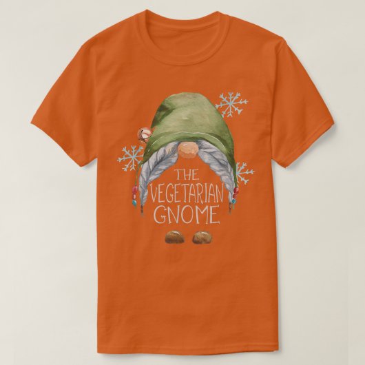 T-shirt Famille Gnome Végétarienne Correspondant Noël Paj (Design devant)