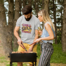 T-SHIRT FAMILLE, GRILL, BARBEQUE D'ÉTÉ