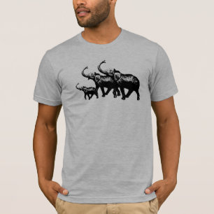 T-shirt famille heureuse d'éléphants