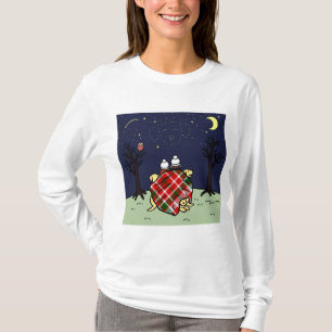 T-shirt Famille jaune de Labrador et ciel étoilé
