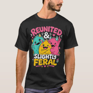 T-shirt Famille Kawaii réunis & légèrement sauvage