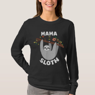 T-shirt Famille Mama Sloth Matching Pour Menwomen