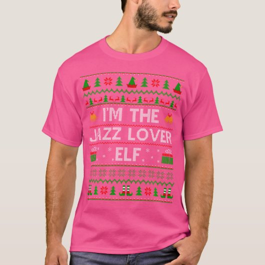 T-shirt Famille Matching Ugly Je Suis Le Jazz Lover Elf Ch (Devant)