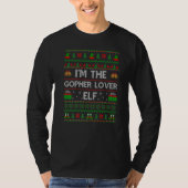 T-shirt Famille Matching Ugly Je suis The Gopher Elf Chris (Devant)