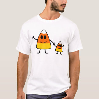 T-shirt Famille mignonne de bonbons au maïs à Halloween