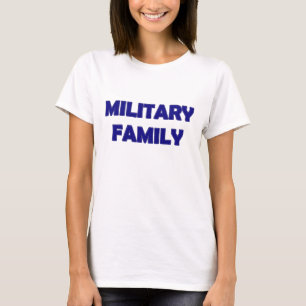 T-shirt Famille militaire, chemise bleu-femme