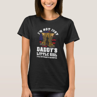 T-shirt Famille Militaire Vétéran Fille Enfants Je Suis Un