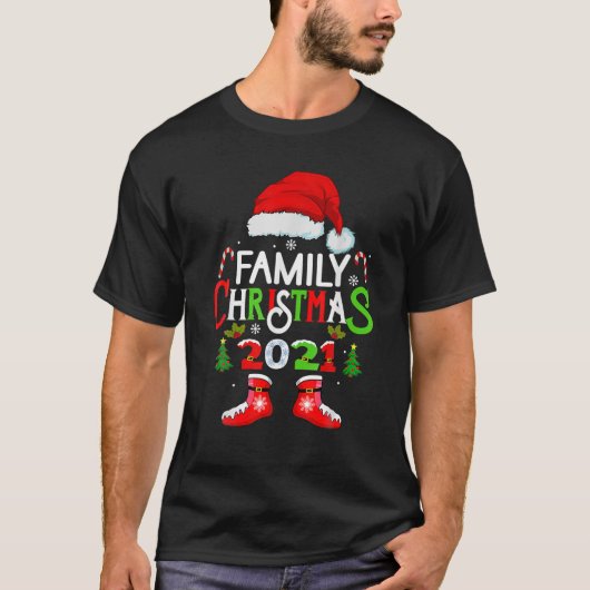 T-shirt Famille Noël 2021 Crew Xmas Squad Père Noël drôle (Devant)