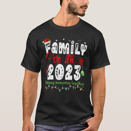 T-shirt Famille Noël 2023 Equipe Correspondante Père Noël (Devant)