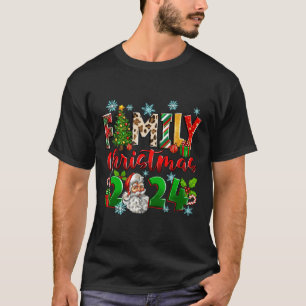 T-shirt Famille Noël 2024 Correspondant Pjs de Noël Hommes