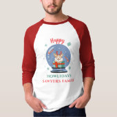 T-shirt Famille Noël Vacances Correspondant Chien Howliday (Devant)