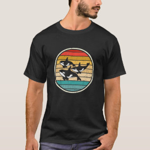 T-shirt Famille Orca Vintage Art Retro Killer Whale Famill