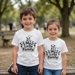 T-shirt Famille Panda 2 Parents 2 Enfants - Ma Petite Fami