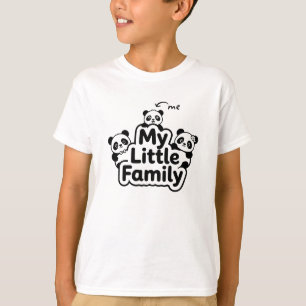 T-shirt Famille Panda Mignonne - 2 Parents 1 Enfan