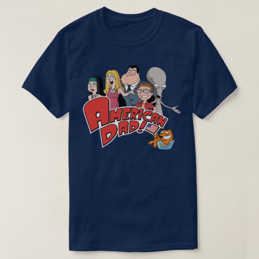 T-shirt Famille Papa Américaine Avec Logo (Design devant)