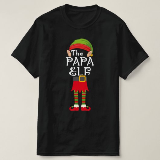 T-shirt famille papa elf appariement noël (Design devant)