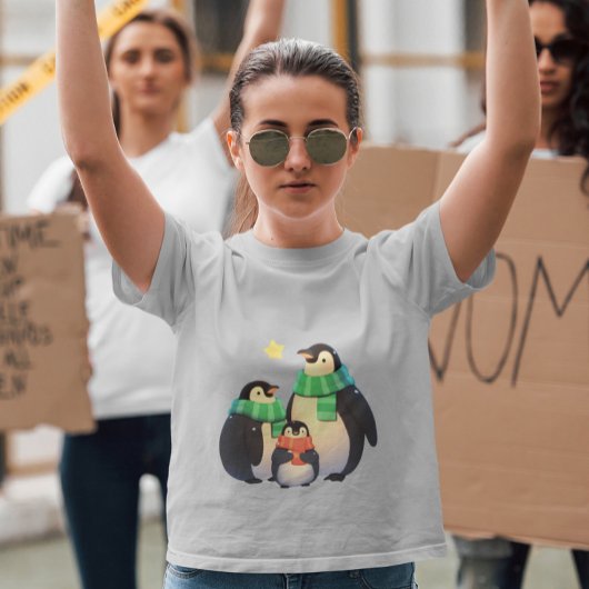 T-shirt Famille Penguin de Noël - Famille Penguin mignonne