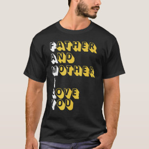 T-shirt Famille Père Et Mère Amour Fier Vous Adoption F