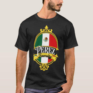 T-shirt Famille Perez Mexique Drapeau 1