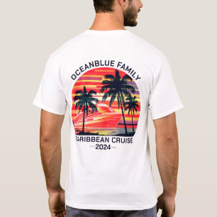 T-shirt Famille Personnalisée Croisière Vacances Retro Cor