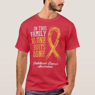 T-shirt Famille Personne ne combat seul le cancer de l'enf