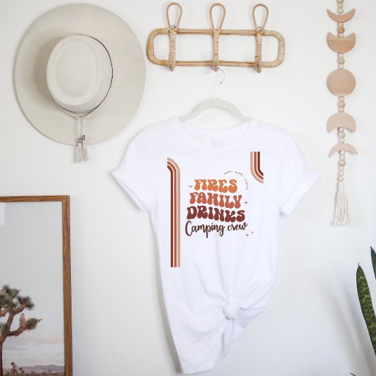 T-shirt Famille Réunion Camping Road Trip | Retro Boho