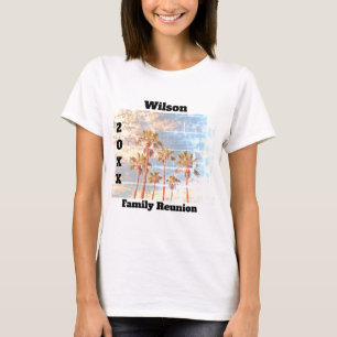 T-shirt Famille Réunion Faded Photo Palmes Vintages Keepsa
