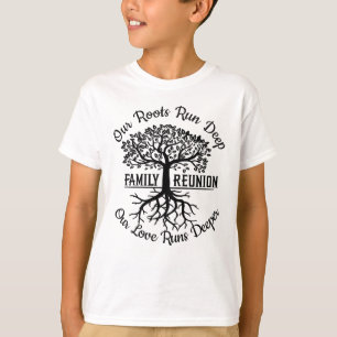 T-shirt Famille Réunion Famille Arbre racine coeur