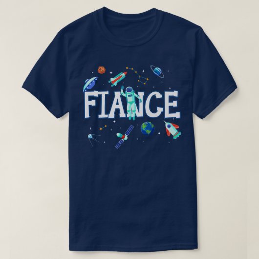T-shirt Famille spatiale des astronautes de la finance cor (Design devant)