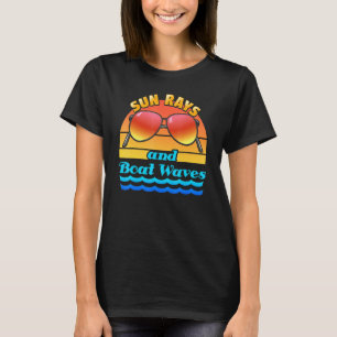 T-shirt Famille Summer Lake Day Sun Boat Waves Swi Ski Swi