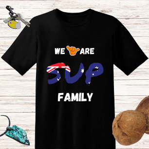 T-shirt Famille SUP, drapeau australien et main shaka